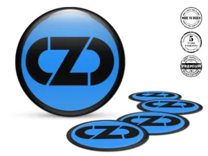 OZ Sticker Silicone Logo Luxury Wheel Decals